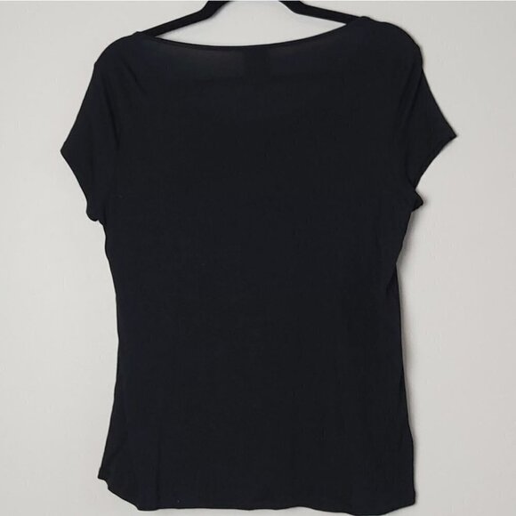 Rock & Shine Sequin Short Sleeve Top Black M - Picture 4 of 10